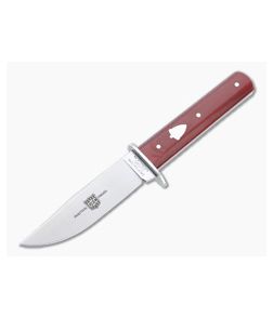 Great Eastern Cutlery Hunter 1095 Clip Point Red Linen Micarta Fixed Blade Knife H10121-RLM