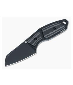 Suprlativ Knives Hella Fixed Blade Carbon Fiber Black PVD M390 Sheepsfoot Blade 