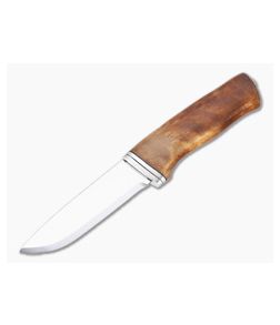 Helle Knives Alden 12C27 Stainless Curly Birch Fixed Blade Knife