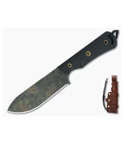 Smith & Sons Honcho Original Patina D2 Black Micarta Fixed Blade