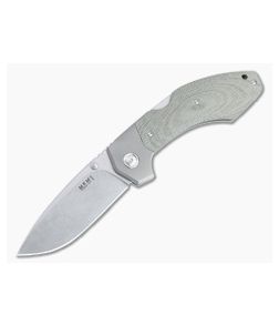 MKM Mikita x Rumici Hero Stonewashed M390 Green Canvas Micarta Advanced Back Lock Folder HR-GCT