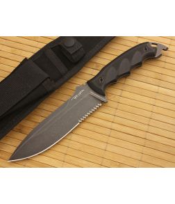 DPx Gear HEST 6 Assault Black PVD Stonewash Serrated Niolox HSX019