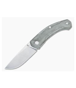 GiantMouse ACE Iona V2 Liner Lock Green Canvas Micarta Stonewash MagnaCut Drop Point 