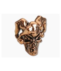 Schmuckatelli Jester Skull Bead Antique Copper Plated