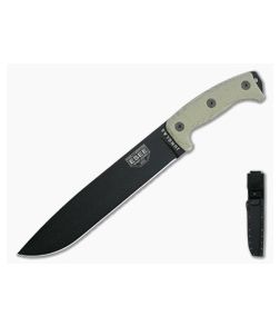 ESEE Junglas Machete Black Blade Canvas Micarta Kydex Sheath