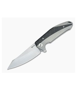 Reate Knives K-1 Marble Carbon Fiber RWL34 Hand Rubbed Flipper