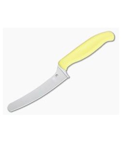 Spyderco Blunt Tip Z-Cut Yellow Plain Edge Kitchen Knife K13PYL