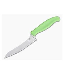 Spyderco Pointed Z-Cut Green Plain Edge Kitchen Knife K14PGN
