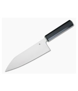 Spyderco Wakiita Gyuto K19GP Black G10 PlainEdge Kitchen Knife