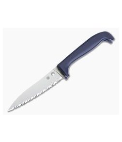 Spyderco Counter Puppy Purple Serrated Edge Kitchen Knife K20SPR