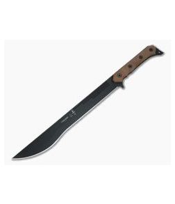 TOPS Knives CUMA Kage Tan and Black Canvas Micarta Short Sword KAGE-01