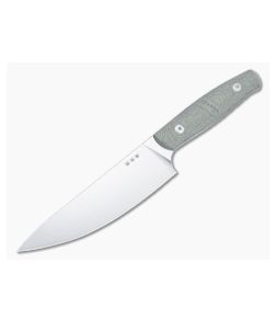 GiantMouse Kitchen Carving Knife Green Canvas Micarta Handles Satin Nitro B Steel