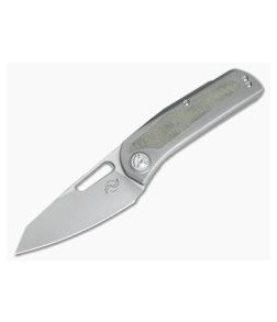 Liong Mah Design KUF v2 Green Micarta Top Flipper M390 