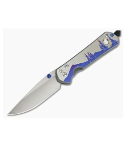 Chris Reeve Large Sebenza 21 "Night Sky" w/Mother of Pearl Cabochon Unique Graphic 1112-009