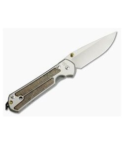 Chris Reeve Large Sebenza 21 Left Handed Striped Platan Wood Inlays