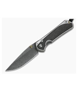 Chris Reeve Large Sebenza 31 Boomerang Damascus Bog Oak Inlaid Titanium Folding Knife