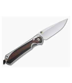 Chris Reeve Large Sebenza 31 Left Handed Macassar Ebony Inlay Frame Lock