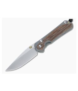 Chris Reeve Large Sebenza 31 S45VN Gold Double Lugs Natural Canvas Micarta Inlay Folding Knife