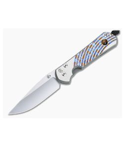 Chris Reeve Large Sebenza 31 S45VN Unique Graphic W/ Tiger's Eye Folding Knife 013
