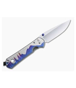 Chris Reeve Large Sebenza 31 Left Hand Night Sky S45VN MOP Inlay Unique Graphic Folding Knife