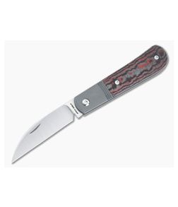 Jack Wolf Laid Back Jack Slip Joint Lava Flow FatCarbon Belt Satin S90V Wharncliffe LAIDB-02-FCLV