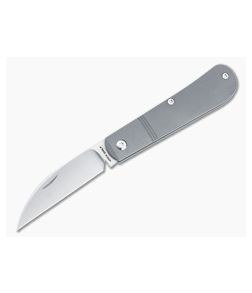 Jack Wolf Laid Back Jack Slip Joint Smooth Titanium Belt Satin S90V Wharncliffe LAIDB-02-TI-SMTH