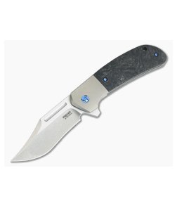 Pena Knives X-Series Lanny's Clip Flipper S35VN Marbled Carbon Fiber