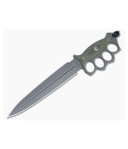 RMJ Tactical Lady Death Trench Dagger Dirty Olive G10 Handles Tungsten Cerakote MagnaCut LD-DO