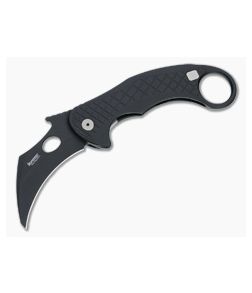 LionSteel X Emerson L.E. One Karambit Black Magnacut Black Aluminum Frame Lock Flipper LE1 A BB