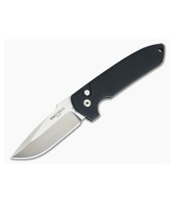 Protech Les George Rockeye Black Solid Automatic Knife LG201-S