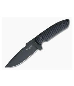 Protech Knives Les George Rockeye Black DLC 52100 Black G10 Tactical Fixed Blade