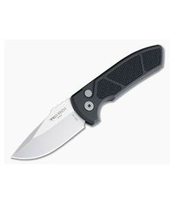 Protech Knives Les George SBR Stonewashed Blade Knurled Black Aluminum Handle LG405