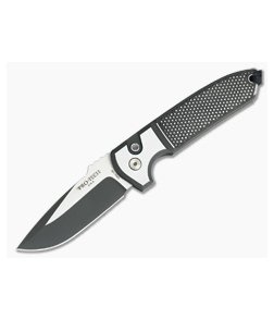 Protech Les George Rockeye Custom Two-Tone Stainless Steel Knurled Automatic Knife LGRS-8