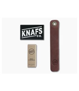 Knafs Leather Honing Strop and Compound Kit for Pocket Knives