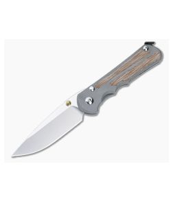 Chris Reeve Large Inkosi Magnacut Natural Micarta Gold Lugs