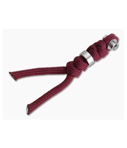 Chris Reeve Large Inkosi Lanyard Burgundy with Silver Bead