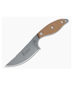 TOPS Knives Lioness Rockies Edition Tumbled 1095 Tan Micarta Fixed Blade Knife LIONTBF