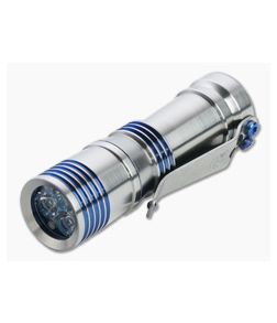 Laulima Metal Craft Ion Flashlight Satin Blue Ring Titanium 4000K Neutral White Led Flashlight