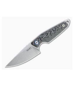 MKM x Vox Makro 1 Drop Point Stonewashed M390 Carbon Fiber Fixed Blade MA01-CF