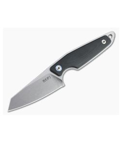 MKM x Vox Makro 2 Sheepsfoot Stonewashed M390 Black G10 Fixed Blade MA02-GBK