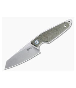 MKM x Vox Makro 2 Sheepsfoot Stonewashed M390 Green Micarta Fixed Blade MA02-GC