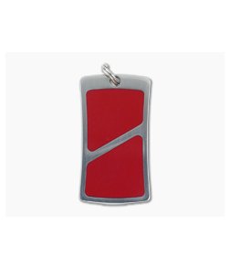 Mike Alsdorf Pendant Slim Radiused Rectangle Coral Stone