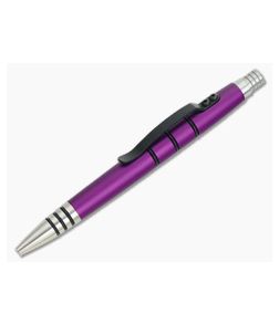 Tuff-Writer Mini Click Aluminum Ink Pen Purple SS Tip