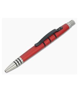 Tuff-Writer Mini Click Aluminum Ink Pen Red SS Tip