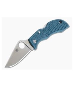 Spyderco Manbug Lightweight Plain K390 Dark Cyan Blue FRN MFPK390