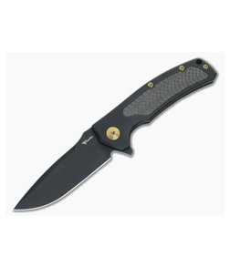 Reate Knives Mini Horizon-D Black PVD Carbon Fiber M390 Frame Lock Flipper