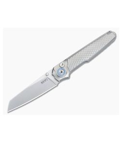 MKM Miura Button Lock Folder Gray Integral Ti Handle Satin M390 Blade MI-T