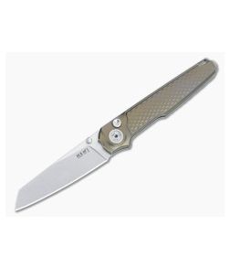 MKM Miura Button Lock Folder Bronze Integral Ti Handle Satin M390 Blade MI-TBR