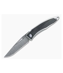 Chris Reeve Mnandi Ladder Damascus Bog Oak Gentleman's Frame Lock Folder 001