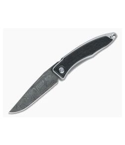 Chris Reeve Mnandi Raindrop Damascus Bog Oak Wood Gentleman's Titanium Frame Lock Folder MNA-1006-001